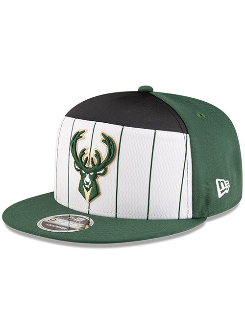 New Era 9Fifty Tip Off 2025 Milwaukee Bucks Snapback Hat-angled left