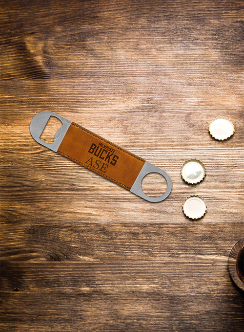 Rico Personalized Milwaukee Bucks Brown Bottle Opener-lifestyle