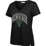 Women's '47 Brand Tried & True Milwaukee Bucks Slub V-neck T-Shirt