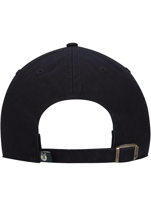 '47 Brand Global Clean Up Black Milwaukee Bucks Adjustable Hat-back