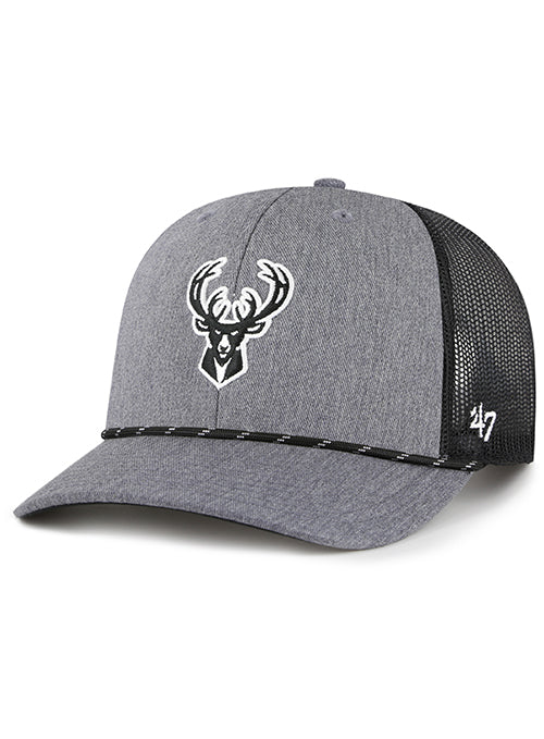 '47 Brand Carbon Rope Milwaukee Bucks Trucker Adjustable Hat