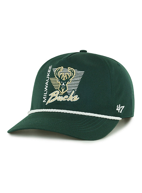 Youth '47 Brand Hitch Splint Milwaukee Bucks Snapback Hat-front