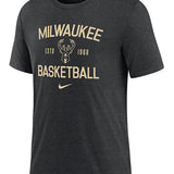 Nike Tri-Blend Arched Namedrop Milwaukee Bucks T-Shirt