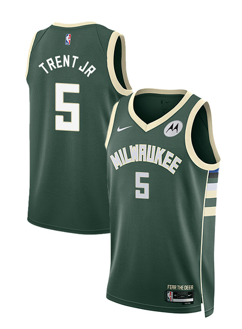 Nike 2022 Icon Edition Gary Trent Jr Milwaukee Bucks Swingman Jersey-COLLAGE