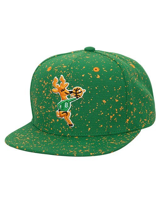 Mitchell & Ness HWC '68 Milwaukee Bucks Splatters Adjustable Hat-front