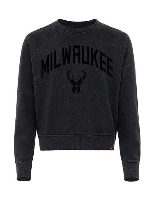 Women's Sportiqe Metal Peppers Milwaukee Bucks Crewneck Sweatshirt