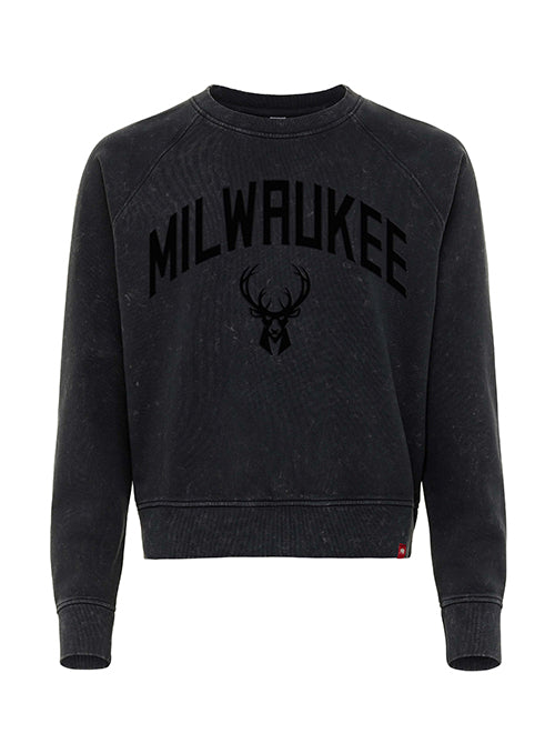 Women's Sportiqe Metal Peppers Milwaukee Bucks Crewneck Sweatshirt