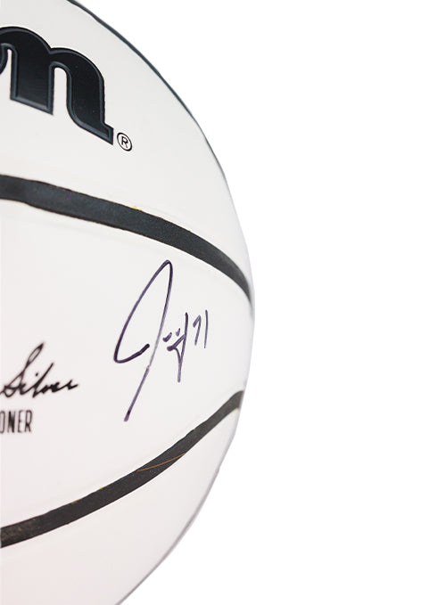 Signed Khris Middleton & Jrue Holiday Milwaukee Bucks Basketball-Holiday signature