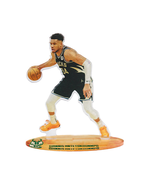 The Highland Mint Giannis Antetokounmpo Milwaukee Bucks Acrylic Player Stand-display