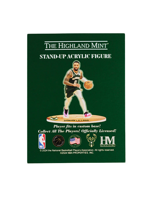 The Highland Mint Damian Lillard Milwaukee Bucks Acrylic Player Stand-packaging #2