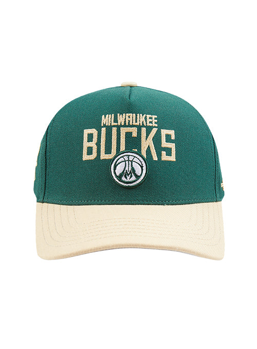 Pro Standard Varsity Wool Milwaukee Bucks Pinch Adjustable Hat-front