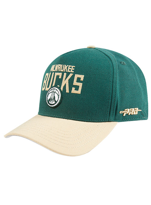 Pro Standard Varsity Wool Milwaukee Bucks Pinch Adjustable Hat-left