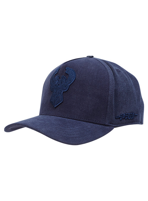Pro Standard Classic Navy Washed Milwaukee Bucks Pinch Adjustable Hat-left
