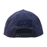 Pro Standard Classic Navy Washed Milwaukee Bucks Pinch Adjustable Hat-back