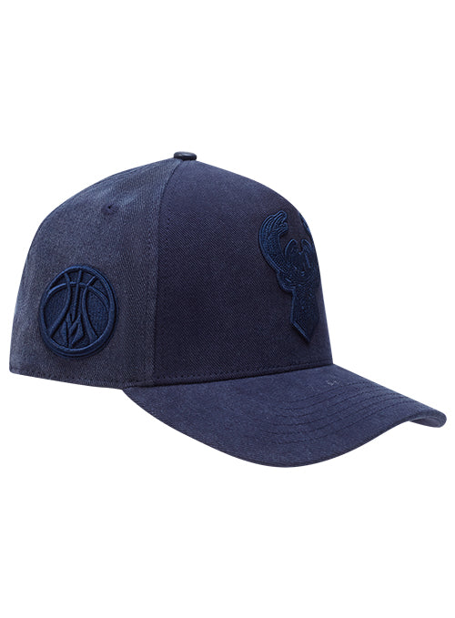 Pro Standard Classic Navy Washed Milwaukee Bucks Pinch Adjustable Hat-right