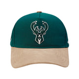 Pro Standard Signature Suede Milwaukee Bucks Adjustable Hat-front