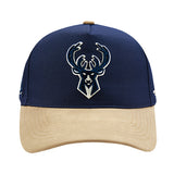 Pro Standard Signature Suede Navy Milwaukee Bucks Adjustable Hat