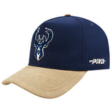Pro Standard Signature Suede Navy Milwaukee Bucks Adjustable Hat