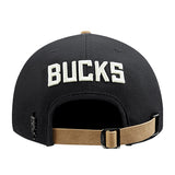 Pro Standard Signature Suede Black Milwaukee Bucks Snapback Hat-back