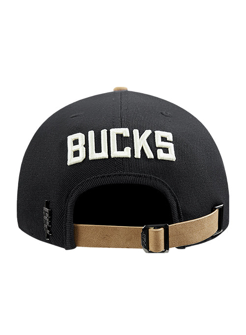 Pro Standard Signature Suede Black Milwaukee Bucks Snapback Hat-back