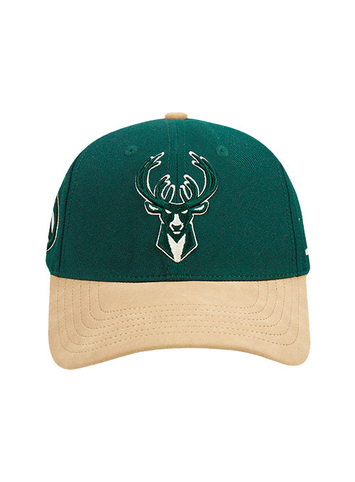 Pro Standard Signature Suede Arc Milwaukee Bucks Adjustable Hat-front