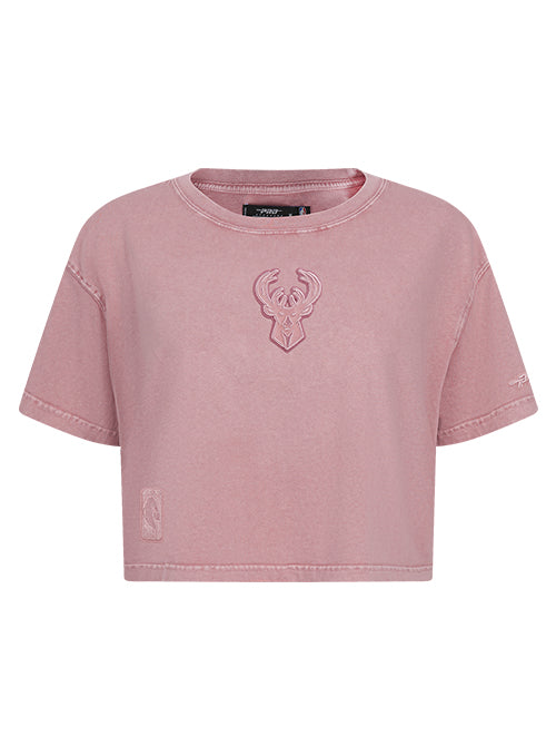 Women's Pro Standard Classic Milwaukee Bucks Washed Boxy T-Shirt-front