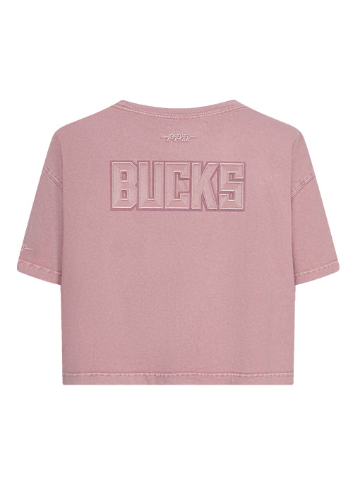 Women's Pro Standard Classic Milwaukee Bucks Washed Boxy T-Shirt-back