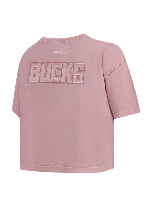 Women's Pro Standard Classic Milwaukee Bucks Washed Boxy T-Shirt-angled back