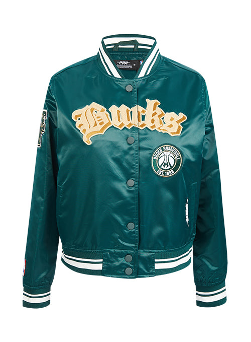 Women's Pro Standard Best of Milwaukee Bucks Satin Jacket-front
