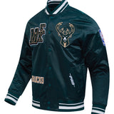 Pro Standard Best Of Milwaukee Bucks Satin Jacket-angled front