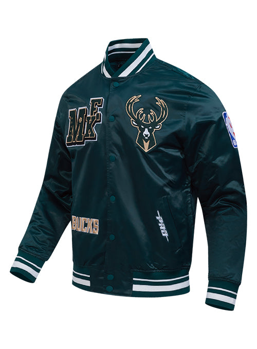 Pro Standard Best Of Milwaukee Bucks Satin Jacket-angled front