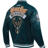 Pro Standard Best Of Milwaukee Bucks Satin Jacket-angled back