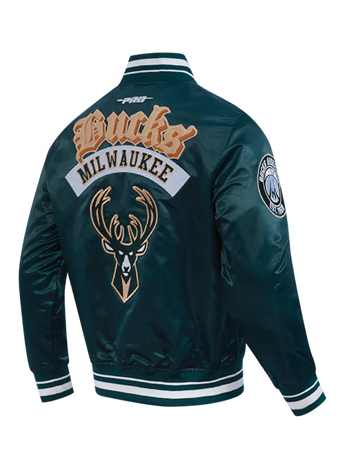 Pro Standard Best Of Milwaukee Bucks Satin Jacket-angled back