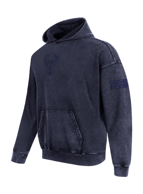 Pro Standard Classic Navy Washed Milwaukee Bucks Hooded Sweatshirt-right