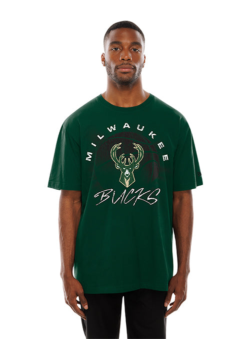 New Era Sport Night Milwaukee Bucks T-Shirt