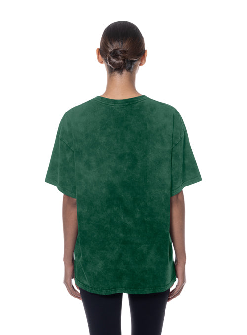 Women's New Era Leisure Throw Green Milwaukee Bucks T-Shirt-back