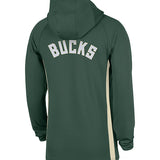 Nike 2025-26 Game Theatre Milwaukee Bucks 1/4 Zip Hooded Sweatshirt-back