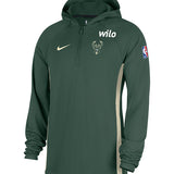 Nike 2025-26 Game Theatre Milwaukee Bucks 1/4 Zip Hooded Sweatshirt-front