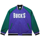 Mitchell & Ness HWC '93 Playmaker Milwaukee Bucks Satin Jacket-front
