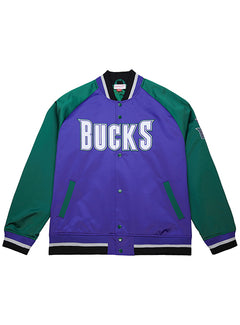 Mitchell & Ness HWC '93 Playmaker Milwaukee Bucks Satin Jacket-front