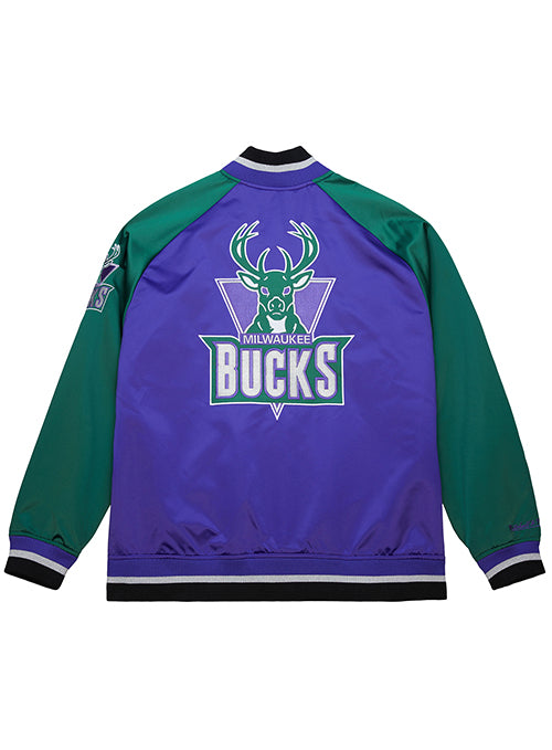 Mitchell & Ness HWC '93 Playmaker Milwaukee Bucks Satin Jacket-back