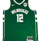 Signed Nike 2022 Icon Edition Taurean Prince Milwaukee Bucks Swingman Jersey-front
