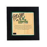 Signed Artsman Pat Connaughton Milwaukee Bucks Court Championship Frame 7"x7"