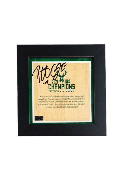 Signed Artsman Pat Connaughton Milwaukee Bucks Court Championship Frame 7"x7"