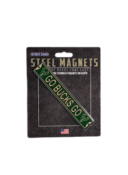 Authentic Street Signs Go Bucks Go Milwaukee Bucks Steel Magnet