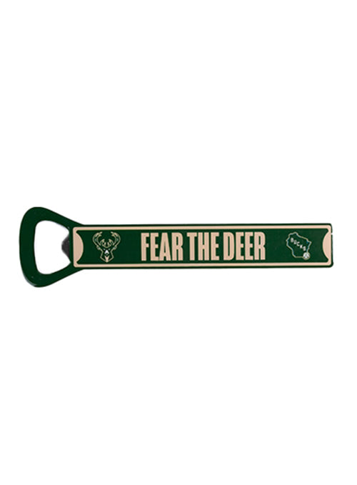 Authentic Street Signs Fear the Deer Milwaukee Bucks Bottle Opener Magnet