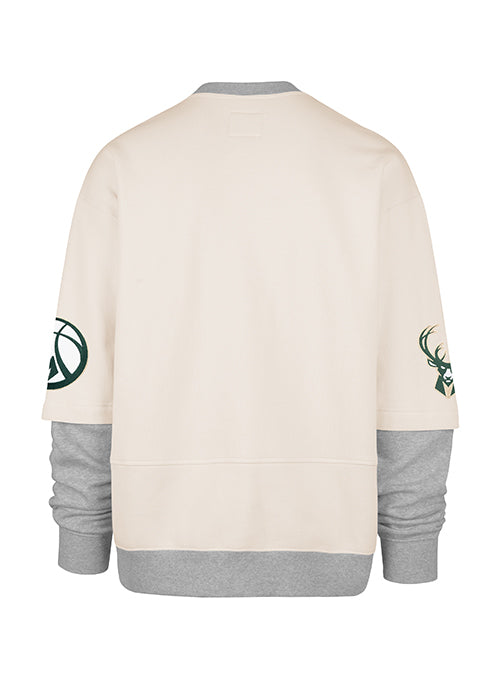 '47 Brand Crossover Milwaukee Bucks Trifecta Crewneck Sweatshirt-back
