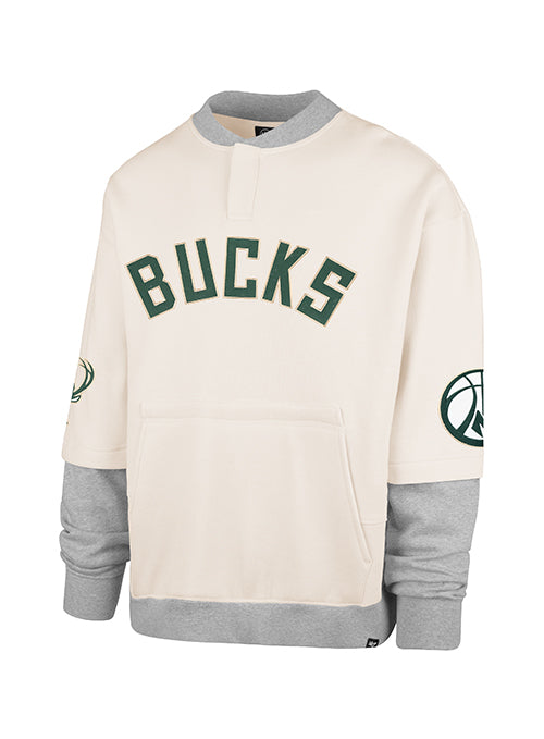 '47 Brand Crossover Milwaukee Bucks Trifecta Crewneck Sweatshirt-front