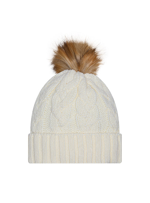 Women's New Era Faux Fur Milwaukee Bucks Pom Knit Hat-back