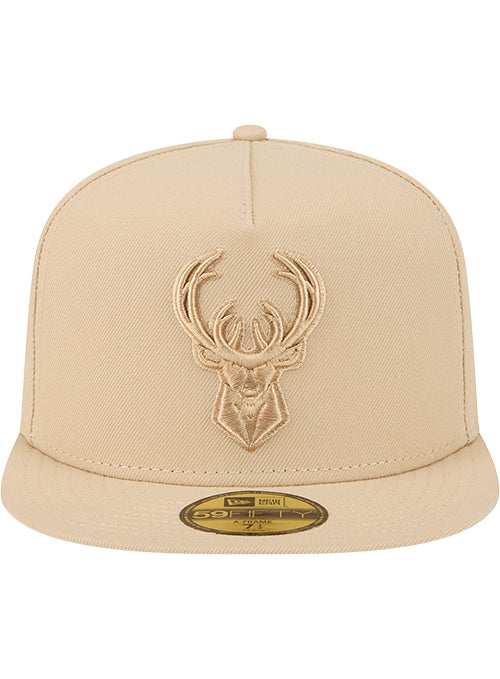 New Era 59Fifty Color Pack Cream Milwaukee Bucks Fitted Hat-front